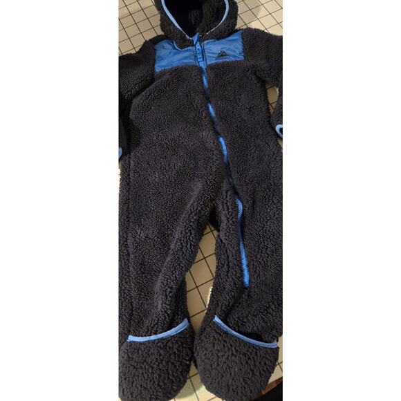 Snozu Fleece Cozy, Bunting Snowsuit, One Piece, Hooded, Toddler 24 Months Blue - Picture 4 of 7